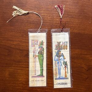 ancient Egyptian-themed laminated papyrus bookmarks